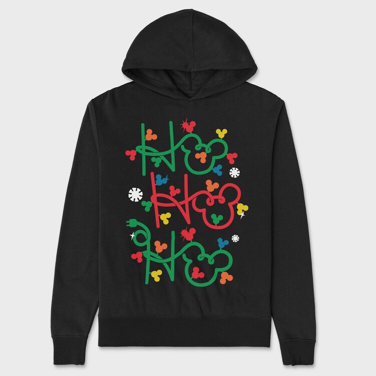 Mickey Ho Ho Ho, Hanorac Oversize Barbati (Unisex)