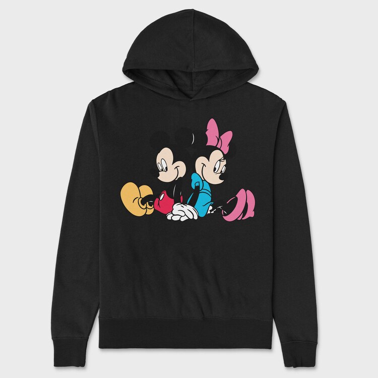 Mickey Minnie Hug, Hanorac Oversize Barbati (Unisex)