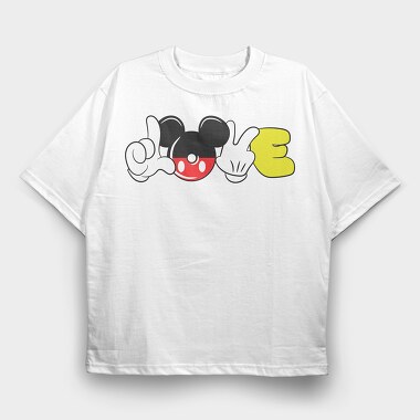 Mickey Peace, Tricou Oversize Barbati (Unisex)