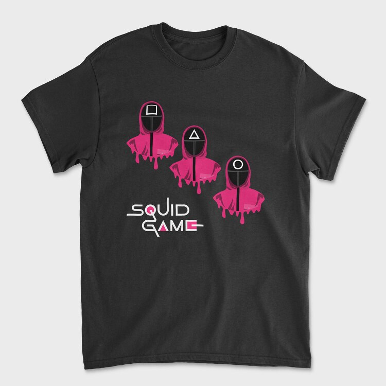 Pink Hooded Figure, Tricou Barbati (Unisex)