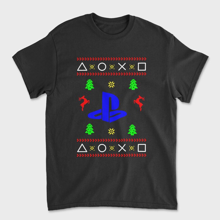 Playstation Xmas Sweater, Tricou Barbati (Unisex)