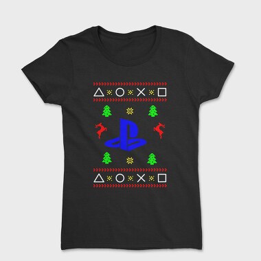 Playstation Xmas Sweater, Tricou Femei