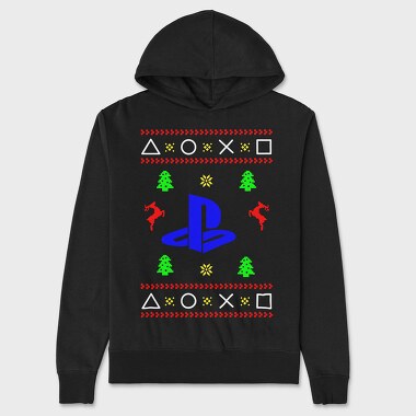 Playstation Xmas Sweater, Hanorac Oversize Barbati (Unisex)