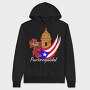 Puerto Rico Frog, Hanorac Oversize Barbati (Unisex)
