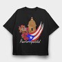 Puerto Rico Frog, Tricou Oversize Barbati (Unisex)