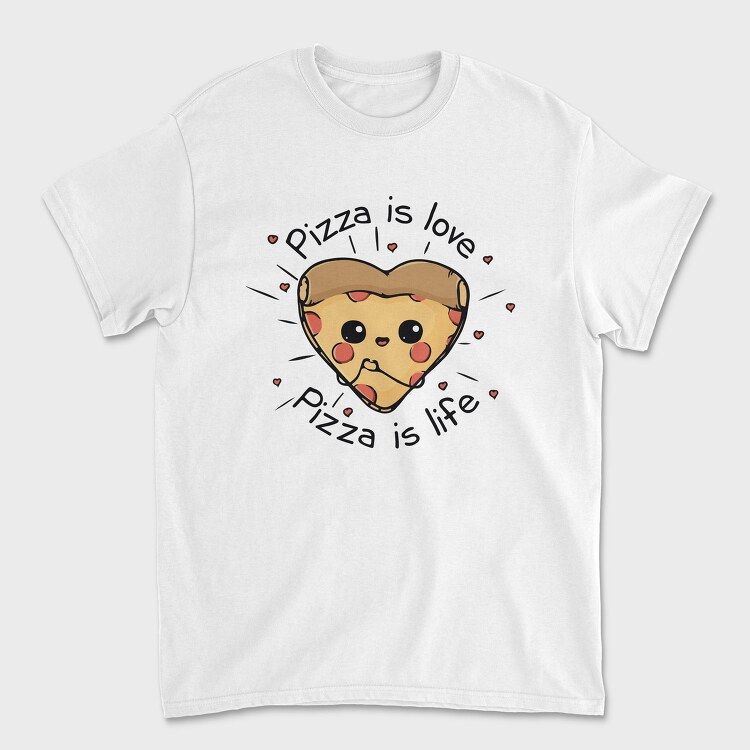 Pizza Love Slice, Tricou Barbati (Unisex)