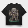 Predator Warrior, Tricou Oversize Barbati (Unisex)