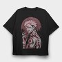 Red Eye Wolf, Tricou Oversize Barbati (Unisex)