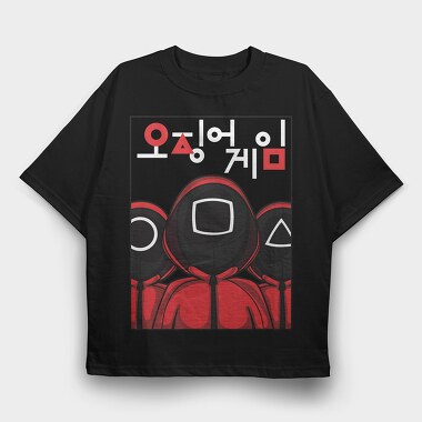 Red Hooded Squad, Tricou Oversize Barbati (Unisex)