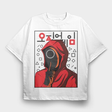 Red Hooded Whisper, Tricou Oversize Barbati (Unisex)