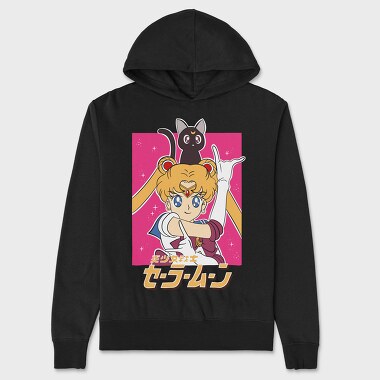 Sailor Moon Moonlight 4, Hanorac Oversize Barbati (Unisex)