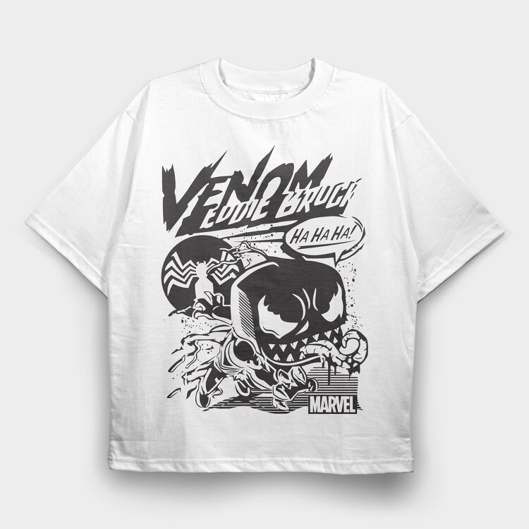 Venom Laugh Comic, Tricou Oversize Barbati (Unisex)