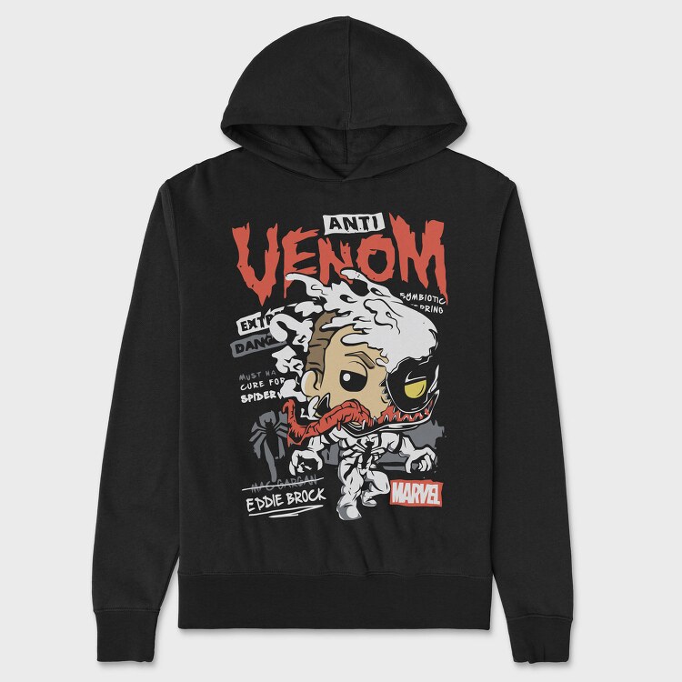 Venomous Eddie Brock, Hanorac Oversize Barbati (Unisex)