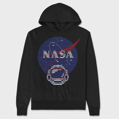Nasa Stripes 1, Hanorac Oversize Barbati (Unisex)