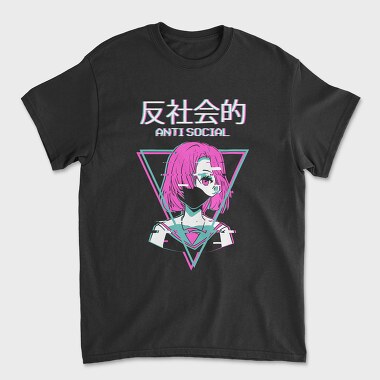 Neon Girl Triangle, Tricou Barbati (Unisex)