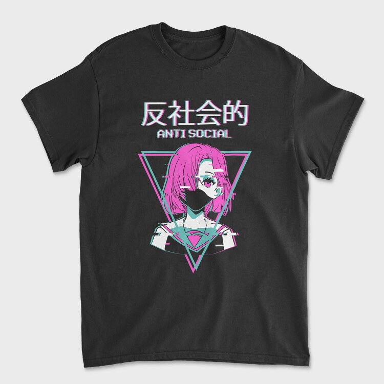 Neon Girl Triangle, Tricou Barbati (Unisex)