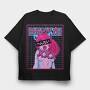 Neon Wolf Howl 17, Tricou Oversize Barbati (Unisex)