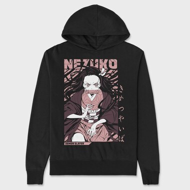 Nezuko Demon Slayer, Hanorac Oversize Barbati (Unisex)