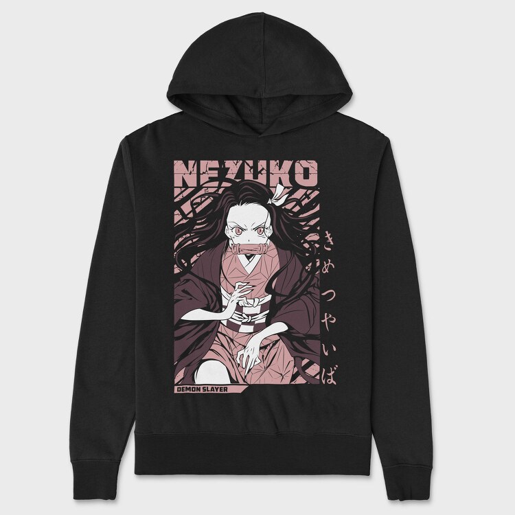 Nezuko Demon Slayer, Hanorac Oversize Barbati (Unisex)