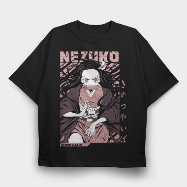 Nezuko Demon Slayer, Tricou Oversize Barbati (Unisex)