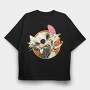 Pirate Cat Crown, Tricou Oversize Barbati (Unisex)