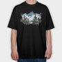 Foggy Mountain Forest, Tricou Oversize Barbati (Unisex)