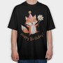 Fox Party Hat, Tricou Oversize Barbati (Unisex)