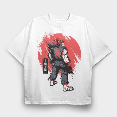 Red Samurai Warrior, Tricou Oversize Barbati (Unisex)