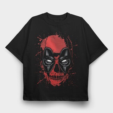 Red Skull Splatter, Tricou Oversize Barbati (Unisex)