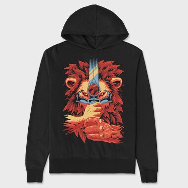 Red Wolf Howl 1, Hanorac Oversize Barbati (Unisex)