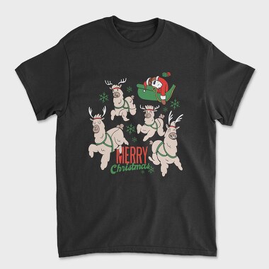 Reindeer Sleigh Ride, Tricou Barbati (Unisex)