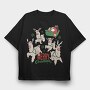 Reindeer Sleigh Ride, Tricou Oversize Barbati (Unisex)