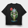 Rick And Morty Clown, Tricou Oversize Barbati (Unisex)