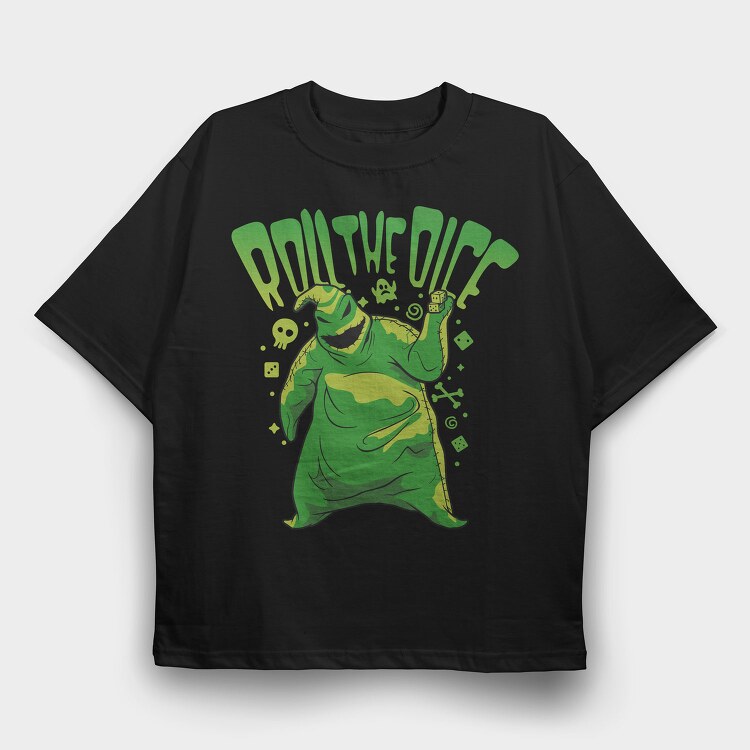 Roll The Dice Oogie, Tricou Oversize Barbati (Unisex)