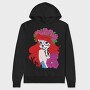 Rosa Dia De Los Muertos, Hanorac Oversize Barbati (Unisex)