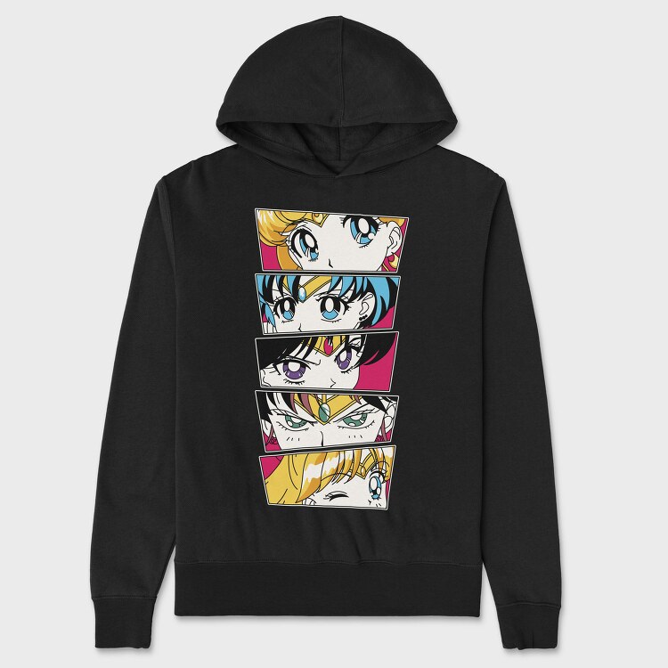 Sailor Moon Eyes, Hanorac Oversize Barbati (Unisex)