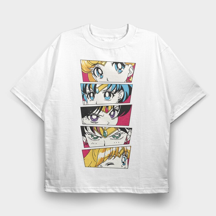 Sailor Moon Eyes, Tricou Oversize Barbati (Unisex)