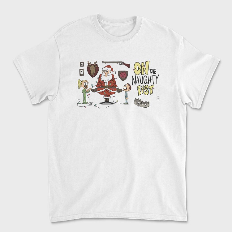 Santas Naughty List, Tricou Barbati (Unisex)