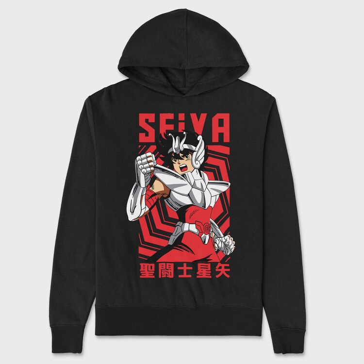 Seiya Warrior, Hanorac Oversize Barbati (Unisex)