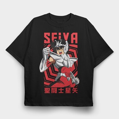 Seiya Warrior, Tricou Oversize Barbati (Unisex)