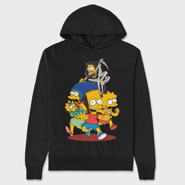 Skeleton Simpsons, Hanorac Oversize Barbati (Unisex)