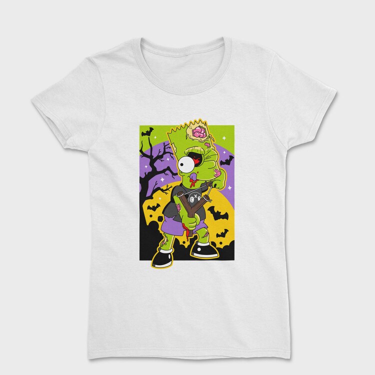 Zombie Bart Halloween, Tricou Femei