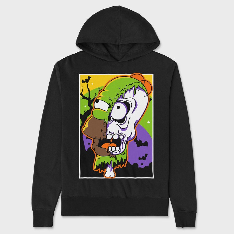 Zombie Clown Scream, Hanorac Oversize Barbati (Unisex)