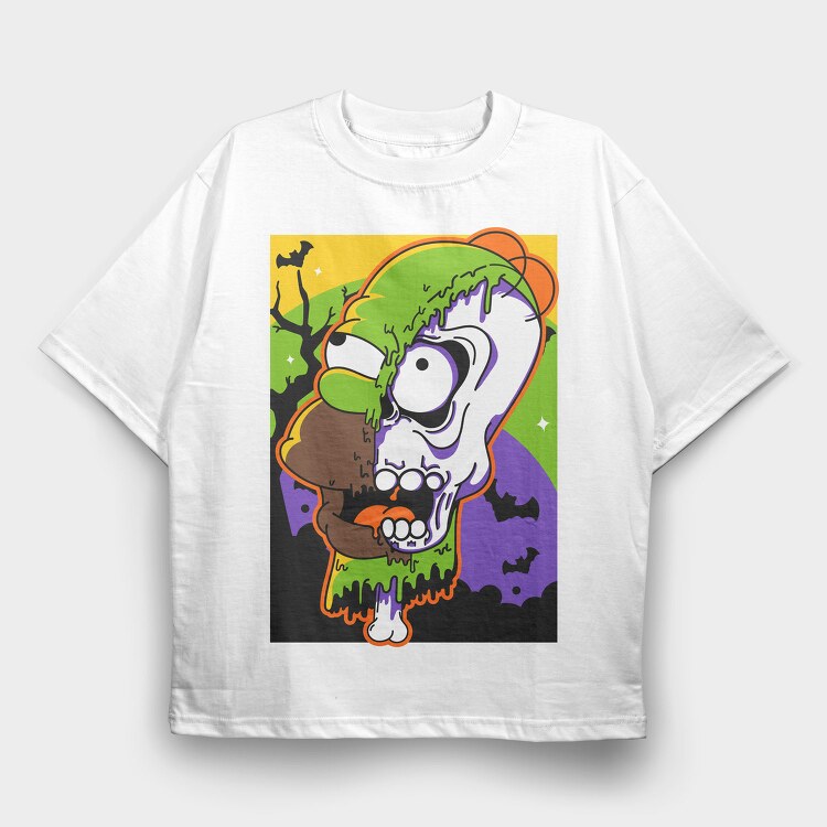 Zombie Clown Scream, Tricou Oversize Barbati (Unisex)