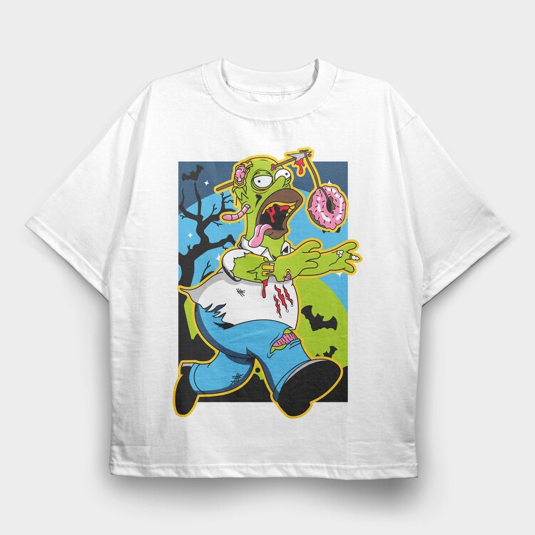 Zombie Donut Feast, Tricou Oversize Barbati (Unisex)
