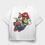 Zombie Mario, Tricou Oversize Barbati (Unisex)