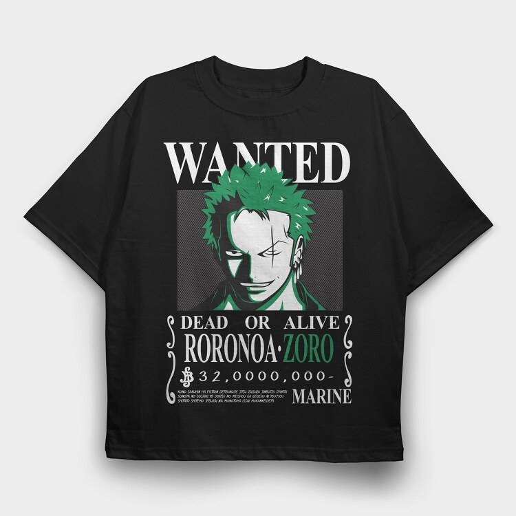 Zoro Green Grin, Tricou Oversize Barbati (Unisex)