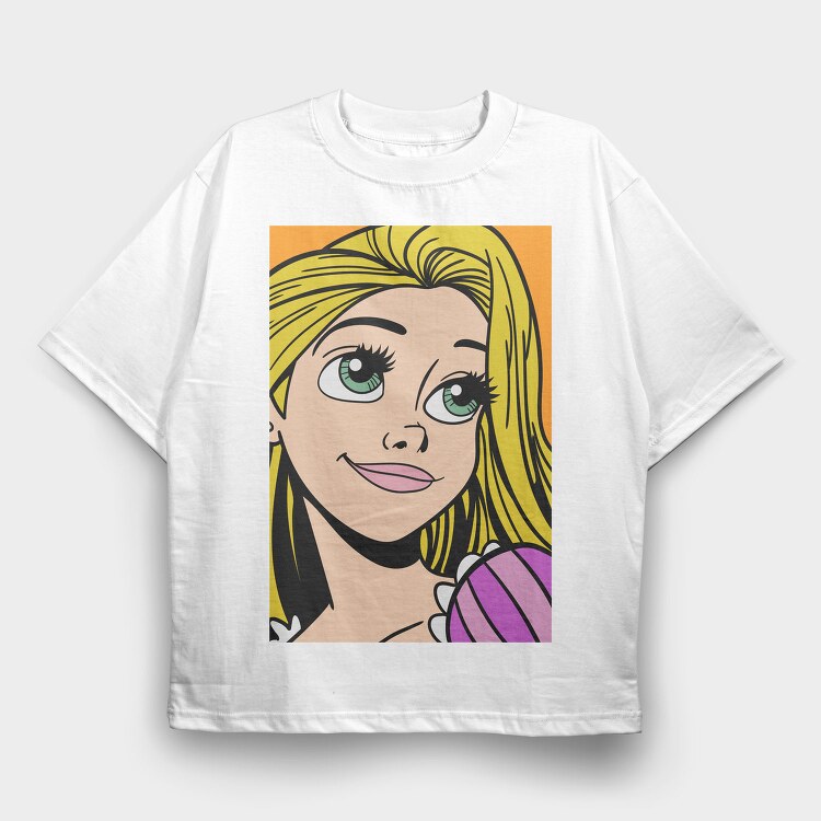 Pop Art Girl, Tricou Oversize Barbati (Unisex)