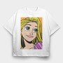 Pop Art Girl, Tricou Oversize Barbati (Unisex)