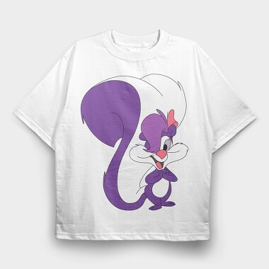 Purple Looney Tail, Tricou Oversize Barbati (Unisex)